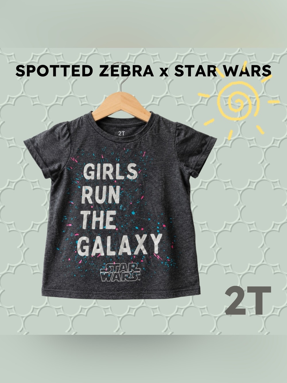 🇺🇸👍GUC SPOTTED ZEBRA | 2T | Stars Wars Girls Run The Galaxy Graphic Tee